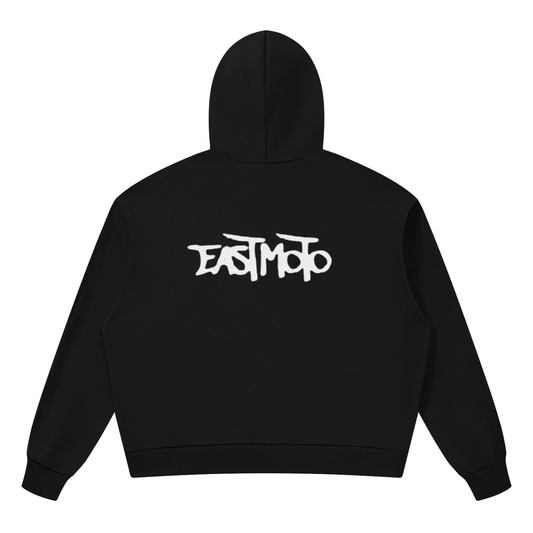 "EAST MOTO" hoodie in black