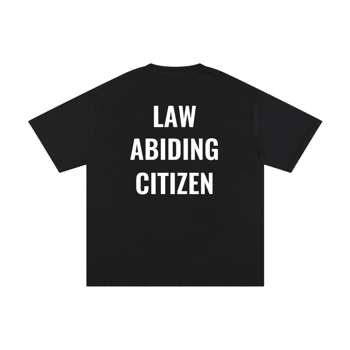 "LAW ABIDING CITIZEN' Tee in black