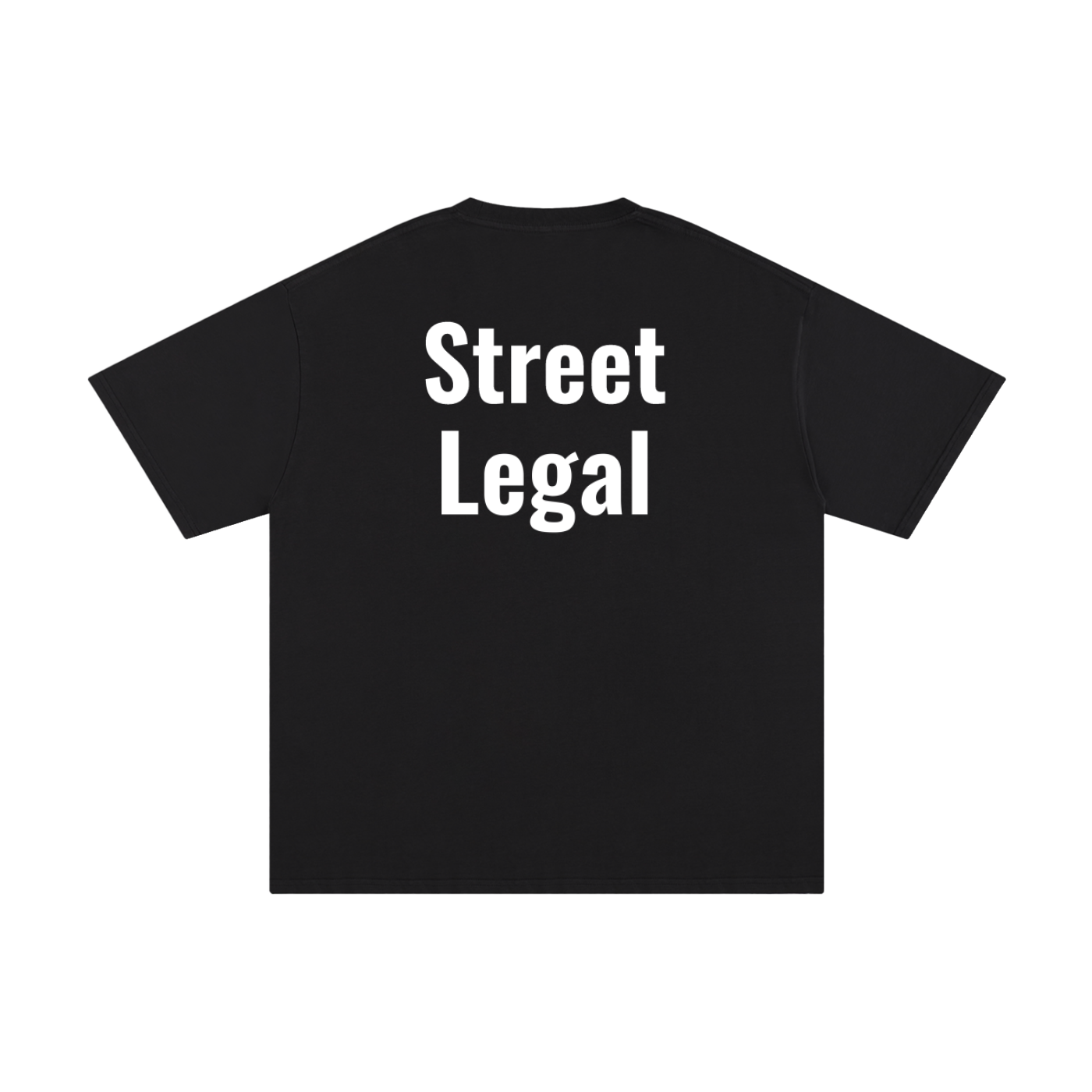"STREET LEGAL" Tee in black w  black logo