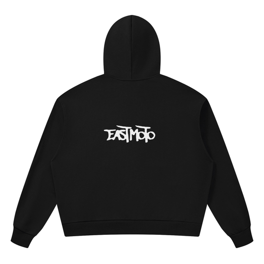 "EAST MOTO" hoodie in black