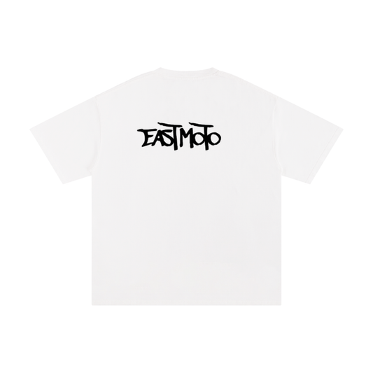 "EAST MOTO" white tee