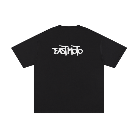 "EAST MOTO" black tee