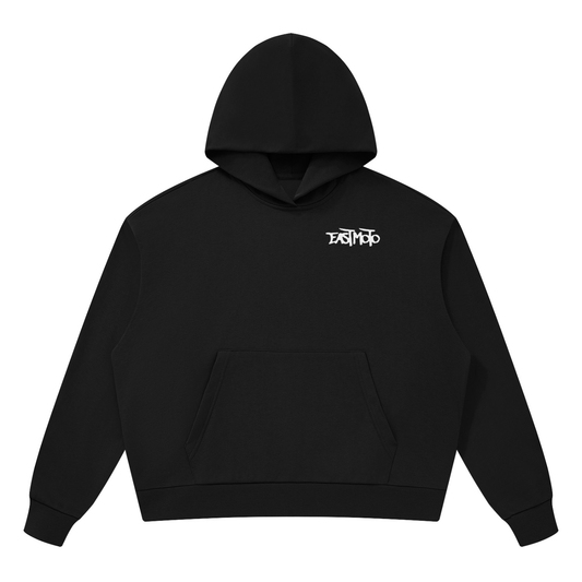 "EAST MOTO" hoodie in black