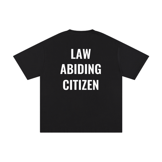 "LAW ABIDING CITIZEN' Tee in black