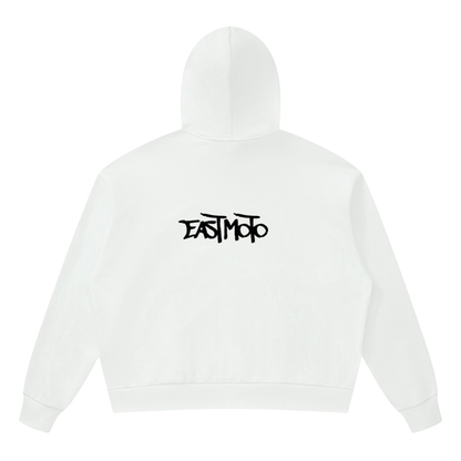 "EAST MOTO" hoodie in white