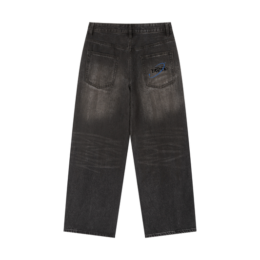 “EAST MOTO” Vintage Wash Heavyweight Denim Jeans